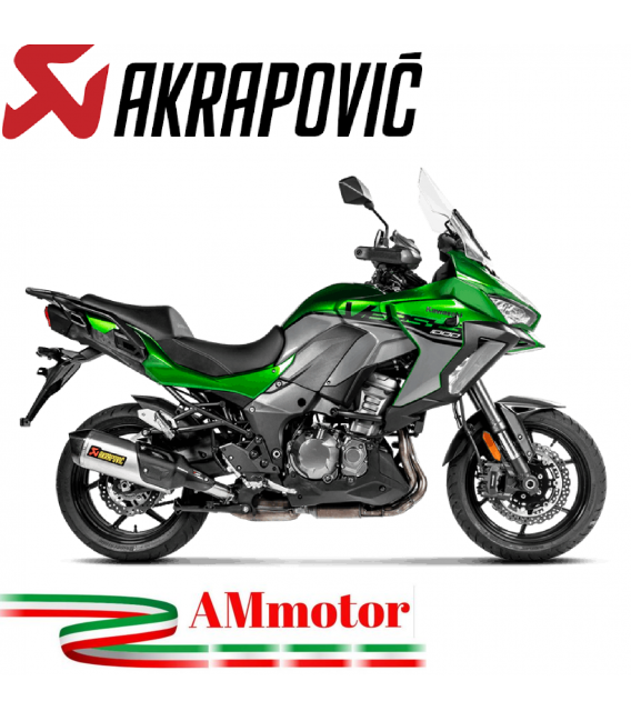 Akrapovic Kawasaki Versys 1000 Terminale Di Scarico Slip-On Line Titanio Moto Omologato