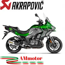 Akrapovic Kawasaki Versys 1000 Terminale Di Scarico Slip-On Line Titanio Moto Omologato
