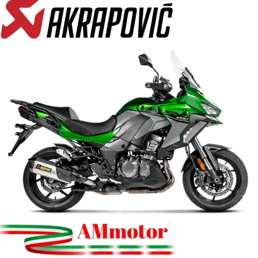 Akrapovic Kawasaki Versys 1000 Terminale Di Scarico Slip-On Line Titanio Moto Omologato