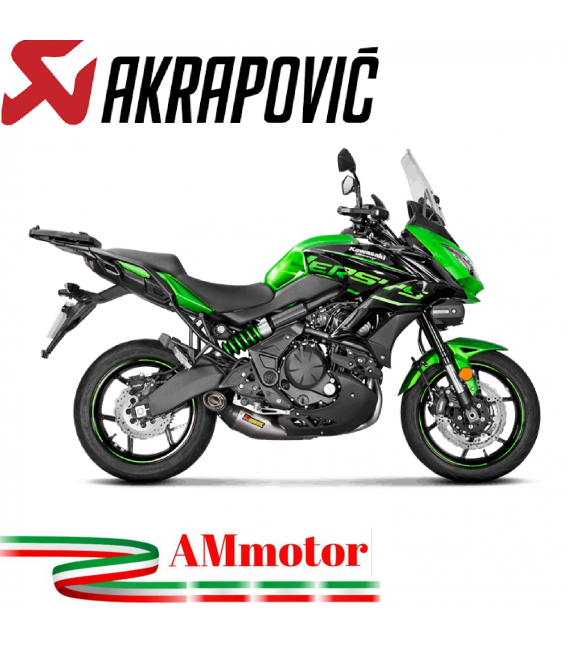 Akrapovic Kawasaki Versys 650 Impianto Di Scarico Completo Racing Line Terminale Titanio Moto