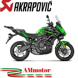 Akrapovic Kawasaki Versys 650 Impianto Di Scarico Completo Racing Line Terminale Titanio Moto
