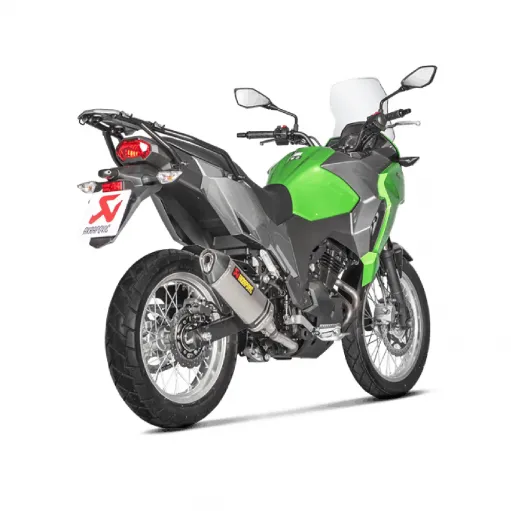 Akrapovic Kawasaki Versys-X 250 / 300 Terminale Di Scarico Slip-On Line Titanio Moto Omologato