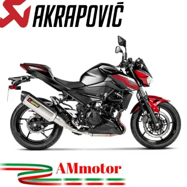 Akrapovic Kawasaki Z 400 Terminale Di Scarico Moto Slip-On Line Titanio Omologato