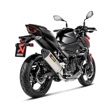 Akrapovic Kawasaki Z 400 Terminale Di Scarico Moto Slip-On Line Titanio Omologato