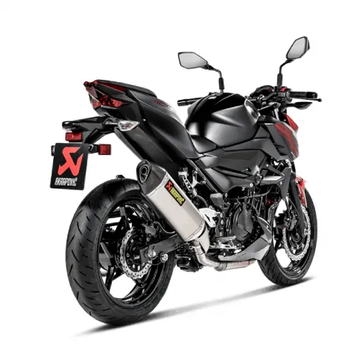 Akrapovic Kawasaki Z 400 Terminale Di Scarico Moto Slip-On Line Titanio Omologato