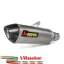 Akrapovic Kawasaki Z 400 Terminale Di Scarico Moto Slip-On Line Titanio Omologato