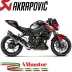 Akrapovic Kawasaki Z 400 Terminale Di Scarico Moto Slip-On Line Carbonio