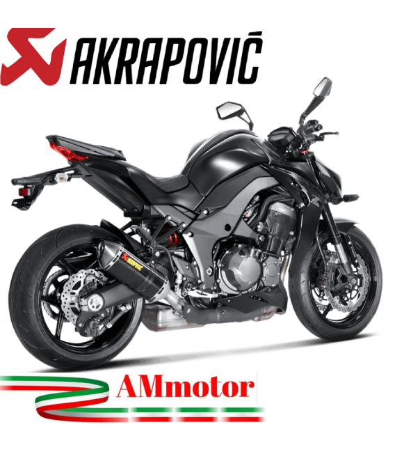 Akrapovic Kawasaki Z 1000 14 2016 Terminali Di Scarico Slip-On Line Carbonio Moto Omologato