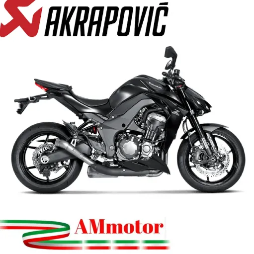 Akrapovic Kawasaki Z 1000 14 2020 Terminali Di Scarico Slip-On Line Megaphone Titanio Moto
