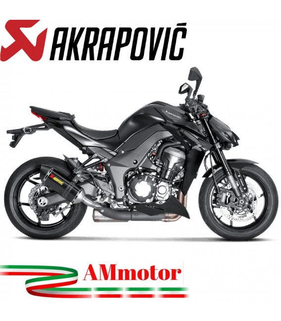 Akrapovic Kawasaki Z 1000 17 2020 Terminali Di Scarico Slip-On Line Carbonio Moto Omologato