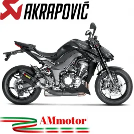 Akrapovic Kawasaki Z 1000 14 2020 Terminali Di Scarico Slip-On Line Carbonio Moto Omologato