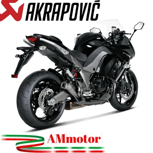 Akrapovic Kawasaki Z 1000 Sx 10 2013 Terminali Di Scarico Slip-On Line Megaphone Titanio Moto