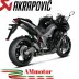 Akrapovic Kawasaki Z 1000 Sx 10 2013 Terminali Di Scarico Slip-On Line Megaphone Titanio Moto