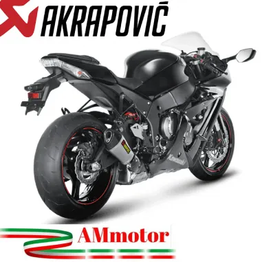 Akrapovic Kawasaki Ninja Zx-10 R 11 2015 Terminale Di Scarico Slip-On Line Titanio Moto Omologato