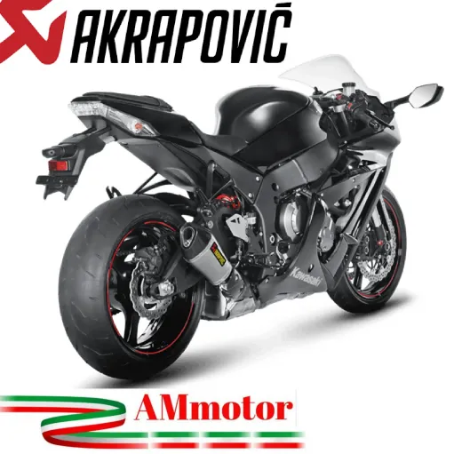 Akrapovic Kawasaki Ninja Zx-10 R 11 2015 Terminale Di Scarico Slip-On Line Titanio Moto Omologato