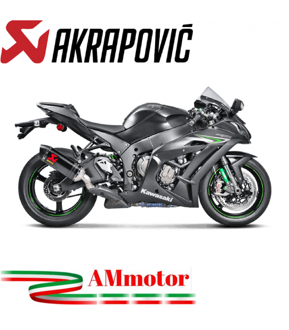 Akrapovic Kawasaki Ninja Zx-10 R 16 2020 Terminale Di Scarico Slip-On Line Carbonio Moto Omologato