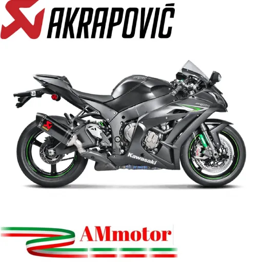 Akrapovic Kawasaki Ninja Zx-10 R 16 2020 Terminale Di Scarico Slip-On Line Carbonio Moto Omologato