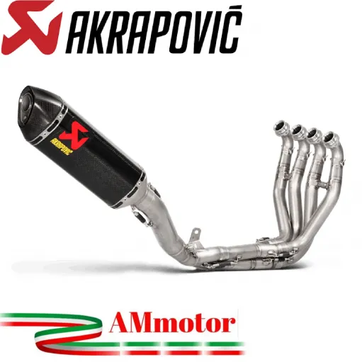 Akrapovic Kawasaki Zx-10 R 16 - 2020 Impianto Di Scarico Completo Evolution Line Terminale Collettori Titanio Moto