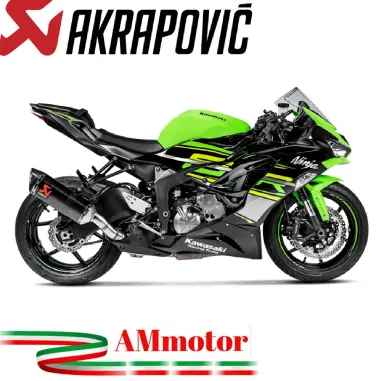 Akrapovic Kawasaki Ninja Zx-6 R 09 2020 Terminale Di Scarico Slip-On Line Carbonio Moto