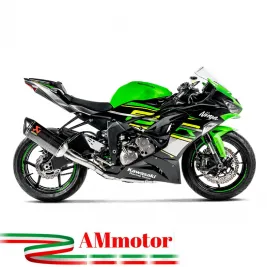 Akrapovic Kawasaki Zx-6 R Impianto Di Scarico Completo Racing Line Terminale Carbonio Moto
