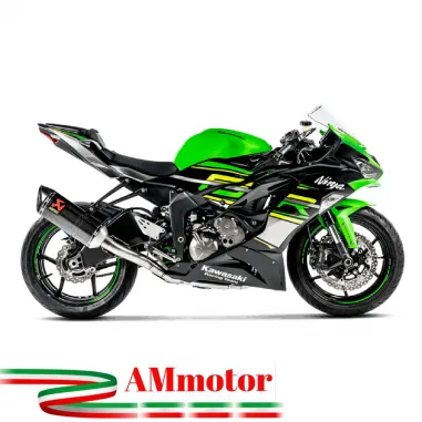 Akrapovic Kawasaki Zx-6 R Impianto Di Scarico Completo Racing Line Terminale Carbonio Moto