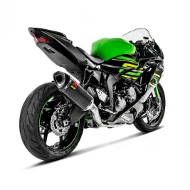 Akrapovic Kawasaki Zx-6 R Impianto Di Scarico Completo Racing Line Terminale Carbonio Moto 2