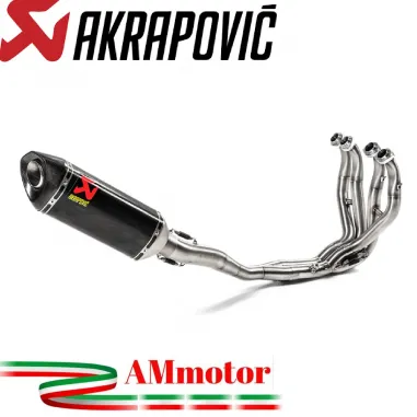 Akrapovic Kawasaki Zx-6 R Impianto Di Scarico Completo Racing Line Terminale Carbonio Moto
