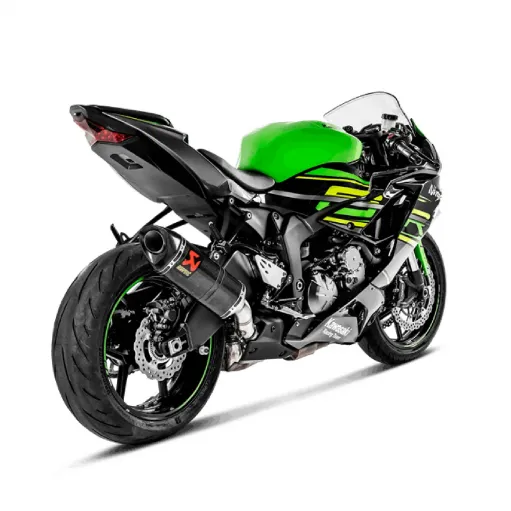 Akrapovic Kawasaki Ninja Zx-6 R 636 Terminale Di Scarico Slip-On Line Carbonio Moto