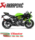 Akrapovic Kawasaki Ninja Zx-6 R 636 Terminale Di Scarico Slip-On Line Carbonio Moto Omologato