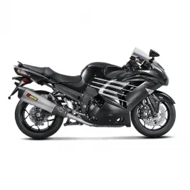 Akrapovic Kawasaki Zzr 1400 / Zx-14 R Terminali Di Scarico Slip-On Line Titanio Moto 2