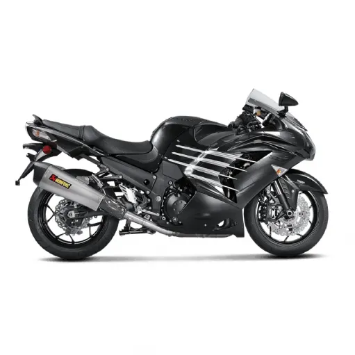 Akrapovic Kawasaki Zzr 1400 / Zx-14 R Terminali Di Scarico Slip-On Line Titanio Moto