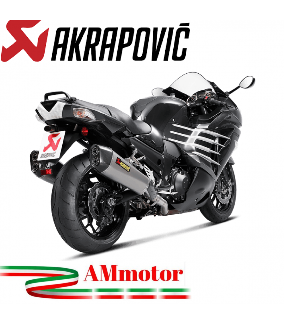 Akrapovic Kawasaki Zzr 1400 / Zx-14 R Terminali Di Scarico Slip-On Line Titanio Moto