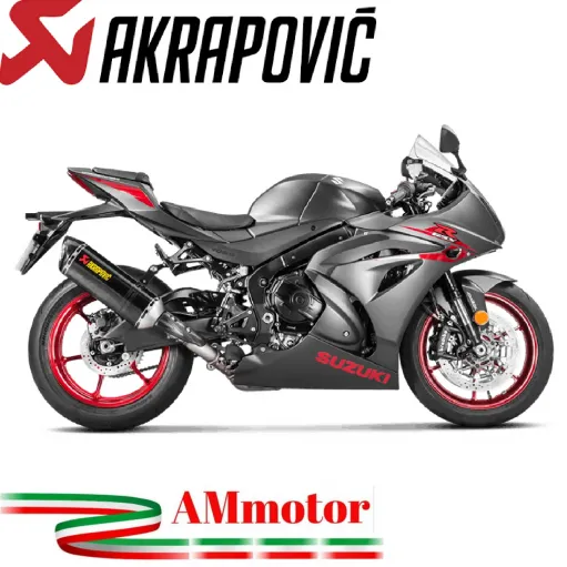 Akrapovic Suzuki Gsx-R 1000 17 2024 Terminale Di Scarico Slip-On Line Carbonio Moto Omologato