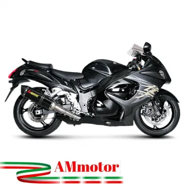 Akrapovic Suzuki Gsx-R 1300 Hayabusa 08 - 2017 Impianto Di Scarico Completo Racing Line Terminale Carbonio Moto