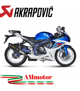 Akrapovic Suzuki Gsx-R 600 11 2017 Terminale Di Scarico Slip-On Line Carbonio Moto Omologato