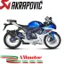 Akrapovic Suzuki Gsx-R 600 11 2017 Terminale Di Scarico Slip-On Line Carbonio Moto Omologato