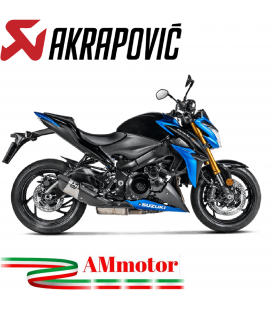Akrapovic Suzuki Gsx-S 1000 / F 15 - 2020 Terminale Di Scarico Slip-On Line Titanio Race Moto Omologato