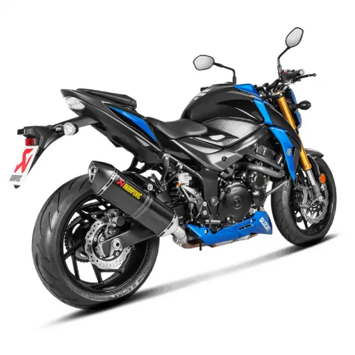 Akrapovic Suzuki Gsx-S 750 17 2020 Terminale Di Scarico Slip-On Line Carbonio Moto Omologato