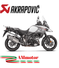 Akrapovic Suzuki V-Strom 1000 Terminale Di Scarico Slip-On Line Titanio Moto Omologato