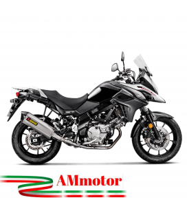 Akrapovic Suzuki V-Strom 650 17 - 2022 Impianto Di Scarico Completo Racing Line Terminale Carbonio Moto