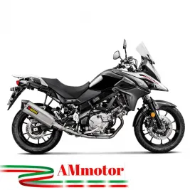 Akrapovic Suzuki V-Strom 650 17 - 2022 Impianto Di Scarico Completo Racing Line Terminale Carbonio Moto 2