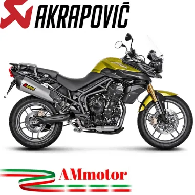 Akrapovic Triumph Tiger 800 Xc Xr Xrx Xcx Xrt Xca 11 2016 Terminale Di Scarico Slip-On Line Titanio Moto Omologato
