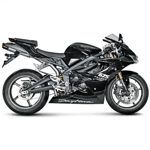 Akrapovic Triumph Daytona 675 R Terminale Di Scarico Slip-On Line Titanio Moto Omologato