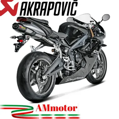 Akrapovic Triumph Daytona 675 R Terminale Di Scarico Slip-On Line Titanio Moto Omologato