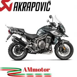 Akrapovic Triumph Tiger 1200 Xr Xrx Xrt Xcx Xca Terminale Di Scarico Slip-On Line Titanio Black Moto Omologato