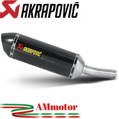 Akrapovic Yamaha Fz8 / Fz8 Fazer Terminale Di Scarico Slip-On Line Carbonio Moto Omologato