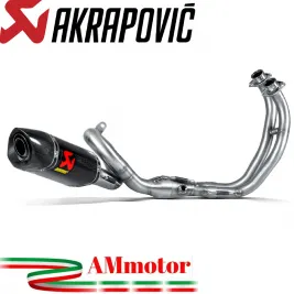 Akrapovic Yamaha Tracer 700 16 - 2022 Impianto Di Scarico Completo Racing Line Terminale Carbonio Moto