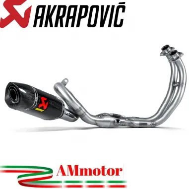 Akrapovic Yamaha Tracer 700 16 - 2022 Impianto Di Scarico Completo Racing Line Terminale Carbonio Moto