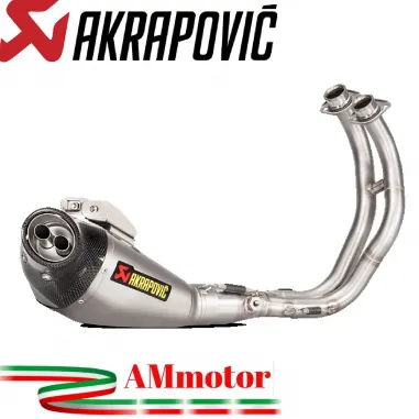 Akrapovic Yamaha Tracer 700 16 - 2019 Impianto Di Scarico Completo Racing Line Terminale Titanio Moto