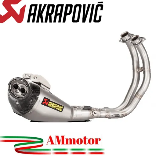 Akrapovic Yamaha Tracer 700 16 - 2019 Impianto Di Scarico Completo Racing Line Terminale Titanio Moto